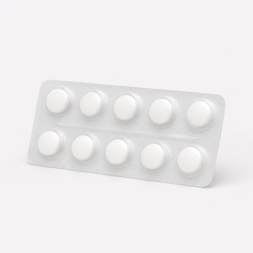 Unbranded blister of white tablets — illustrative, not the pack you will receive