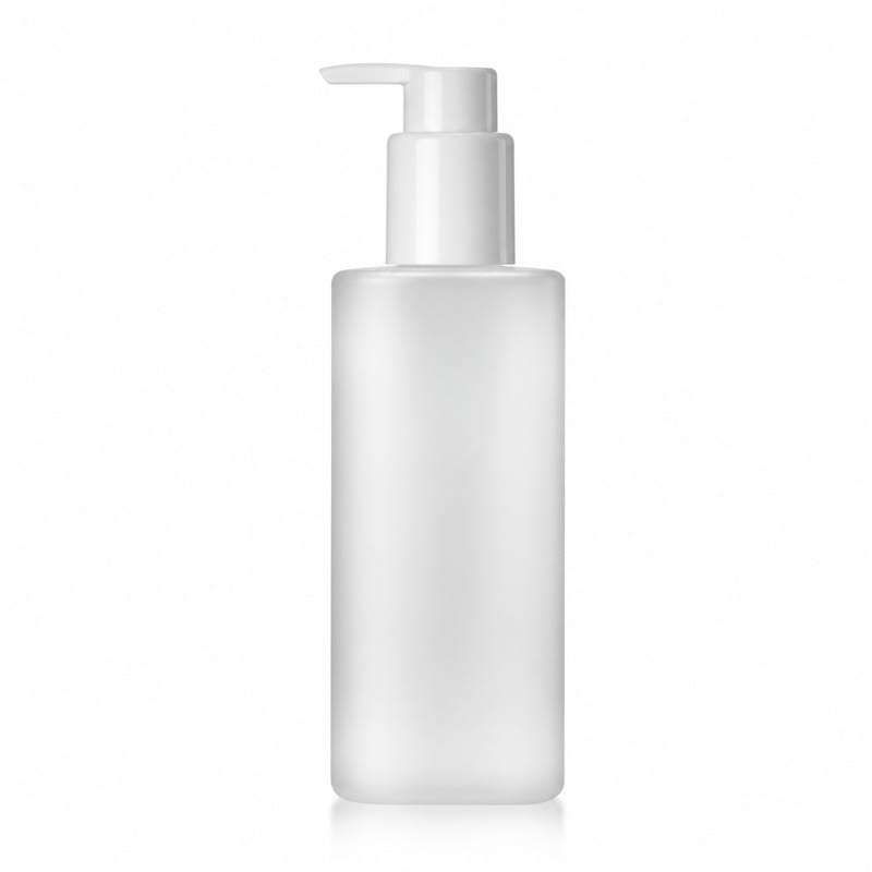 Unbranded pump bottle of salicylic acid cleanser